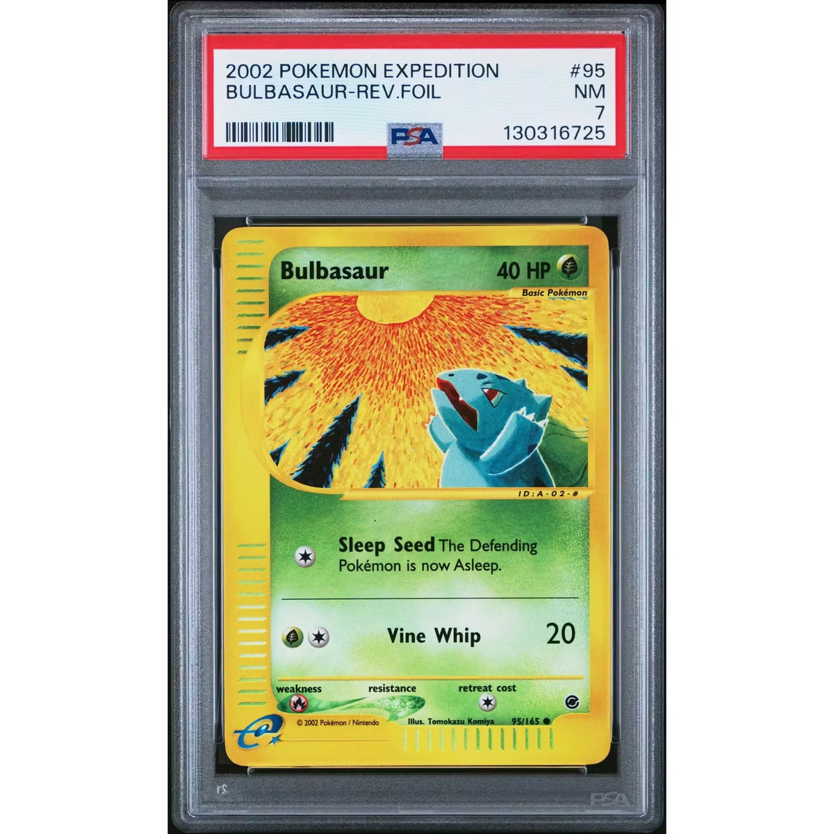 Pokemon Expedition Reverse Holo Bulbasaur 95/165 | PSA 7 | P5179873