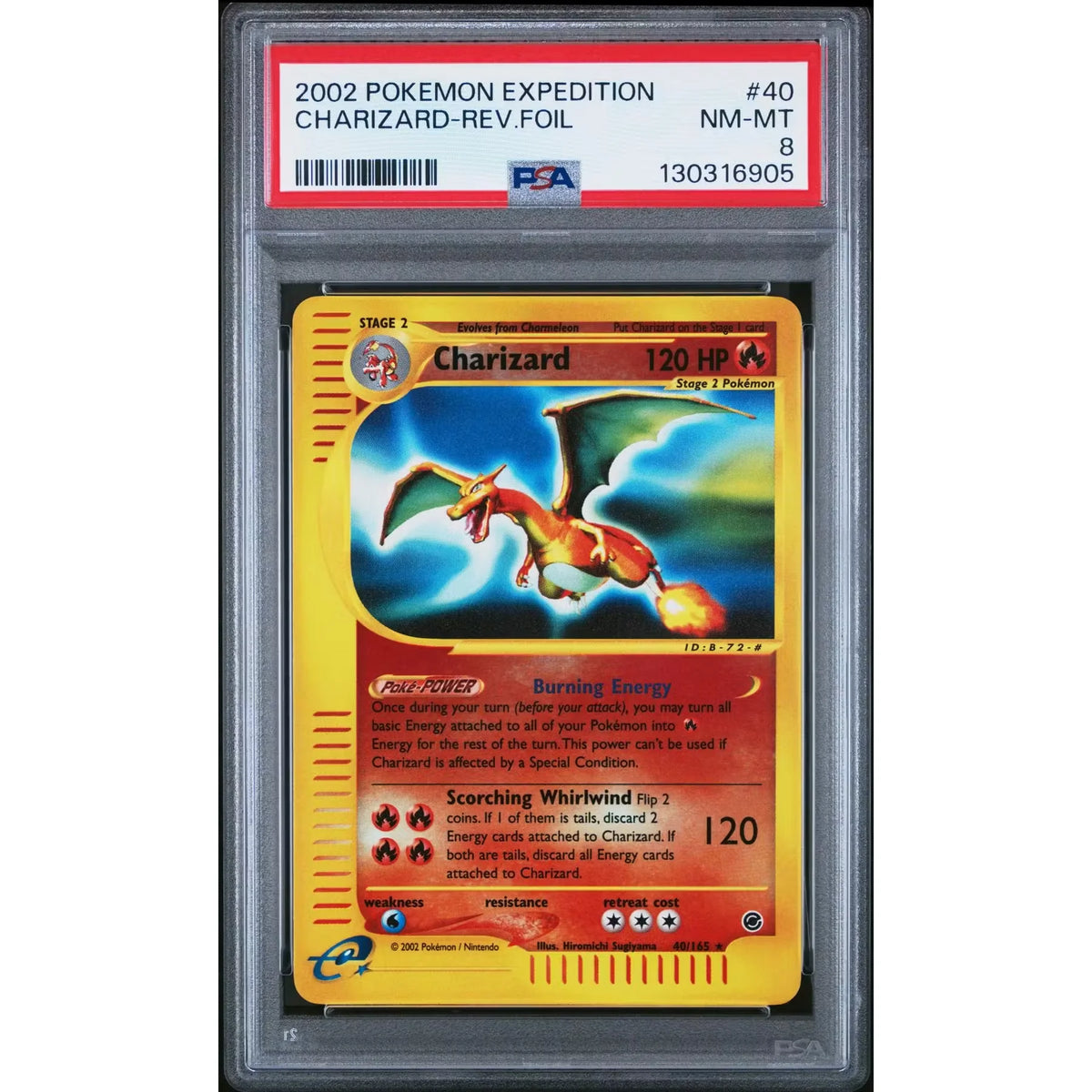 Pokemon Expedition Reverse Holo Charizard 40/165 | PSA 8 | P5179874