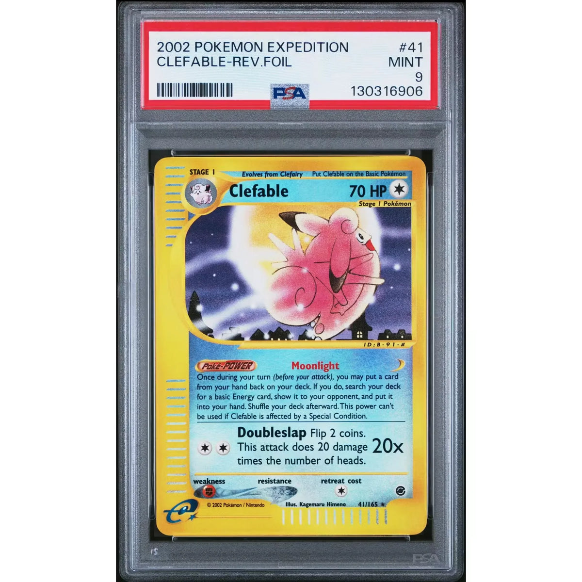 Pokemon Expedition Reverse Holo Clefable 41/165 | PSA 9 | P5179879