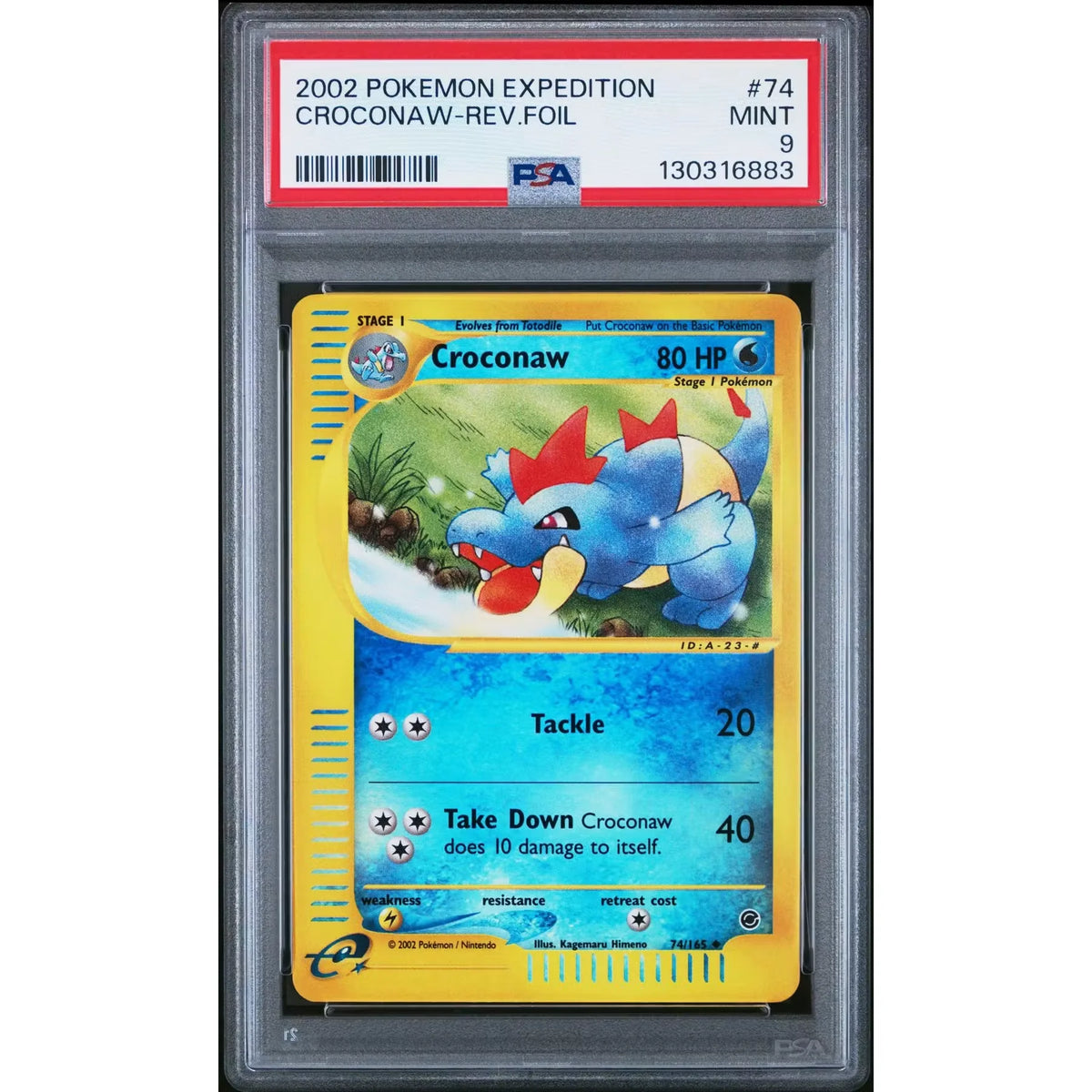 Pokemon Expedition Reverse Holo Croconaw 74/165 | PSA 9 | P5179883