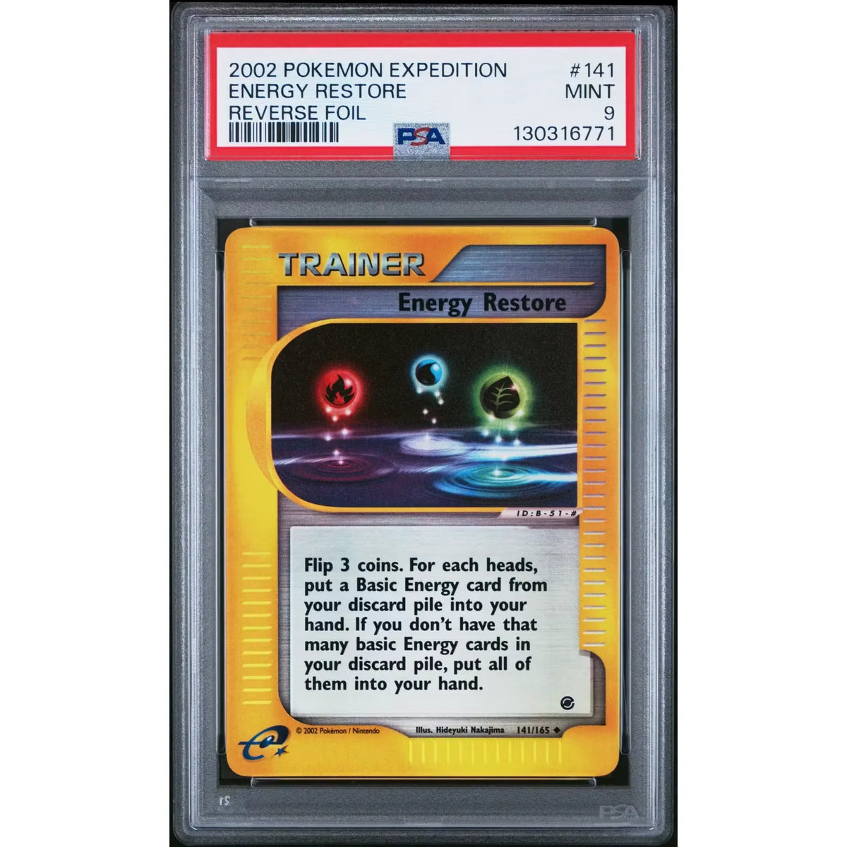 Pokemon Expedition Reverse Holo Energy Restore 141/165 | PSA 9 | P5179890