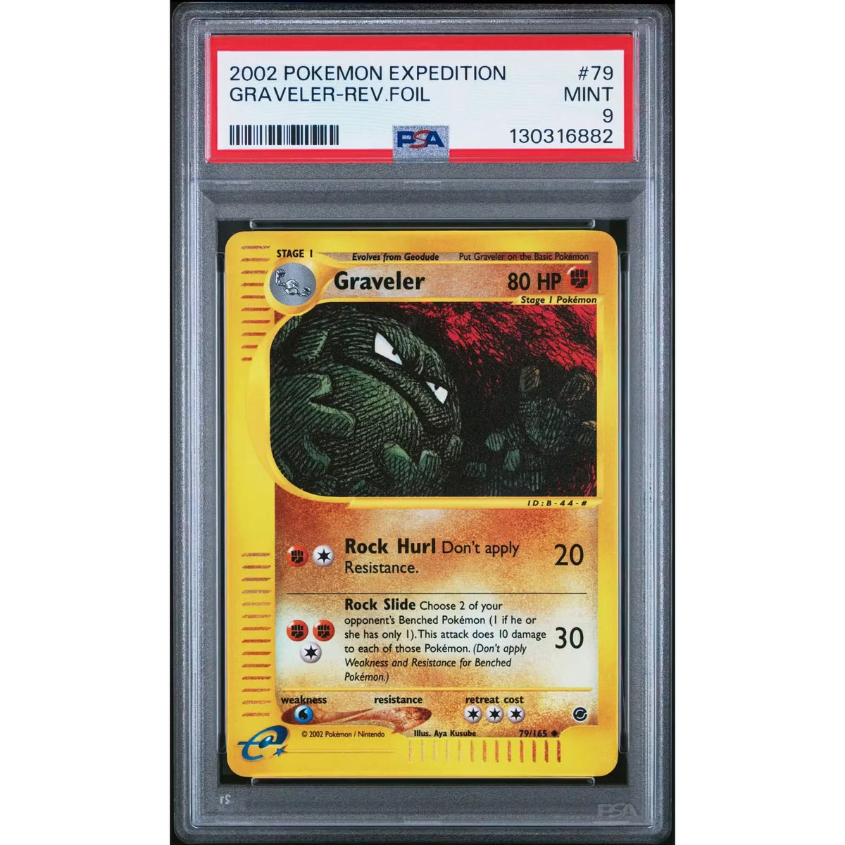Pokemon Expedition Reverse Holo Graveler 79/165 | PSA 9 | P5179898