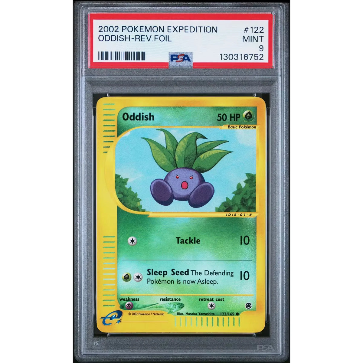 Pokemon Expedition Reverse Holo Oddish 122/165 | PSA 9 | P5179909