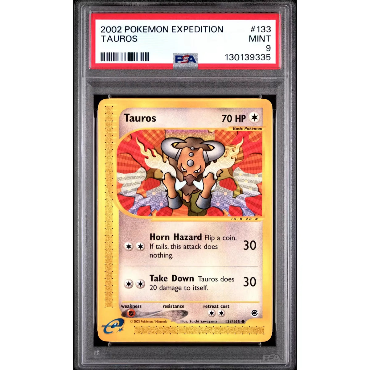 Pokemon Expedition Tauros 133/165 | PSA 9 Graded | P5179937
