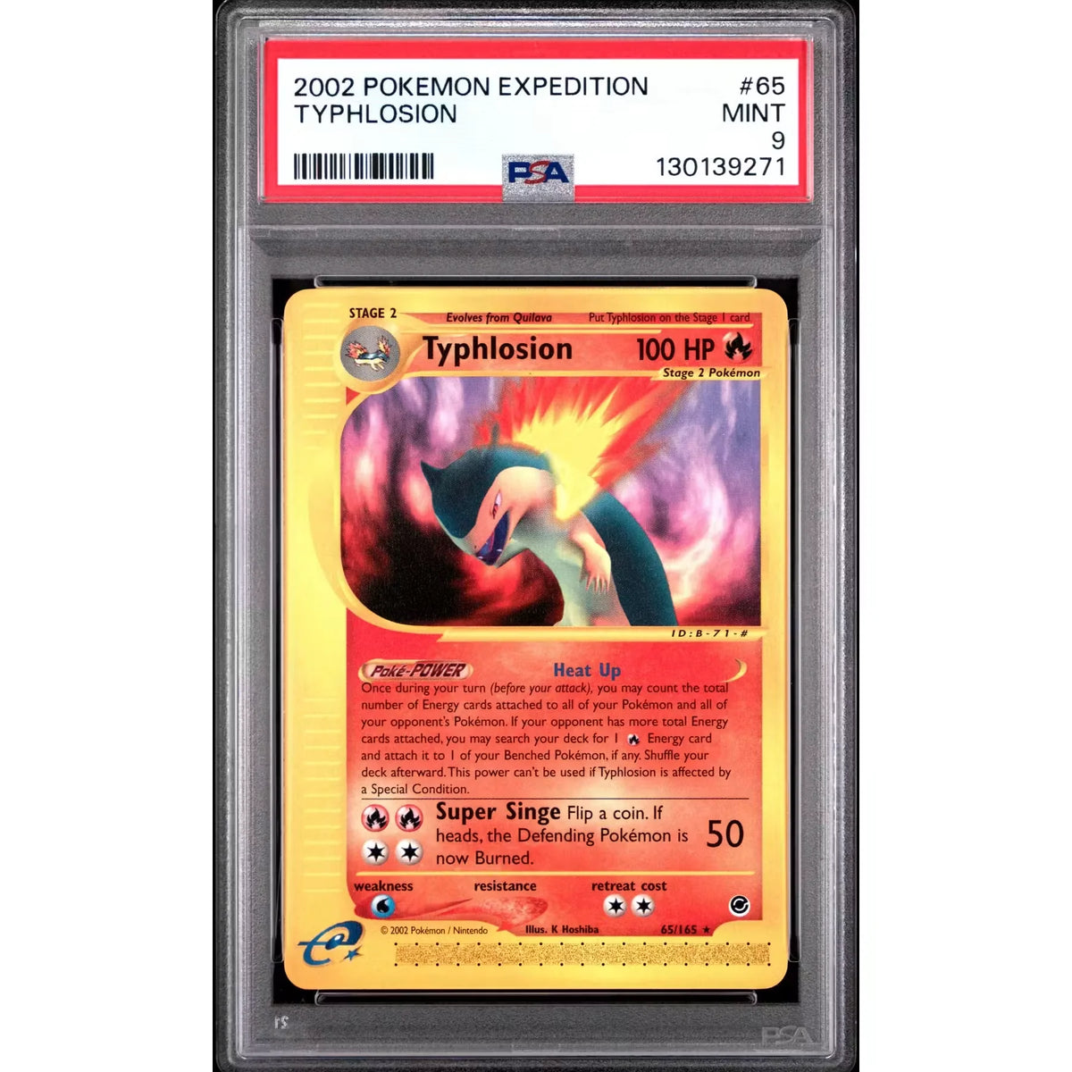 Pokemon Expedition Typhlosion 65/165 | PSA 9 Mint | P5179940
