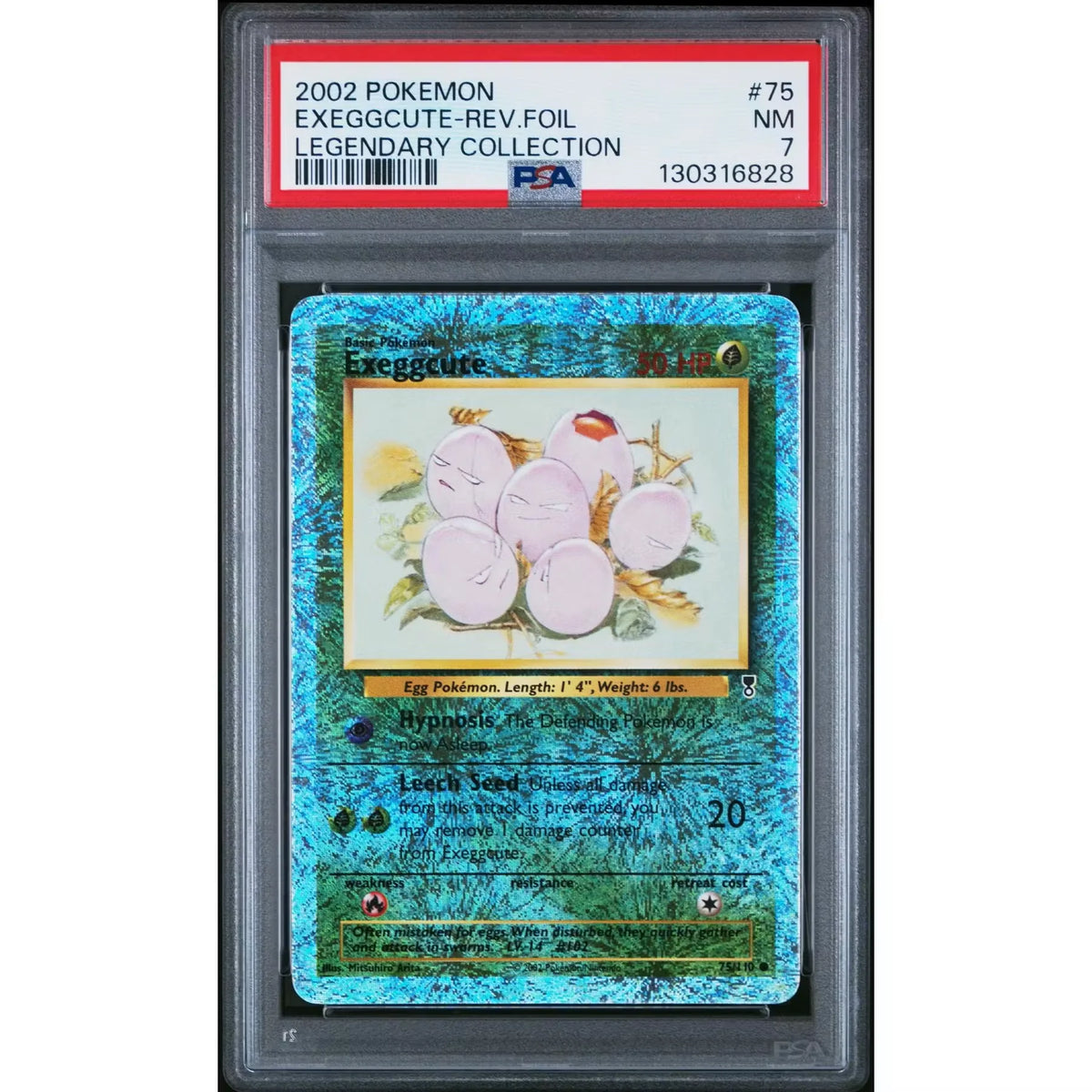 Pokemon Exeggcute Reverse Holo Foil 75/110 | Legendary Collection PSA 7 | P5180087