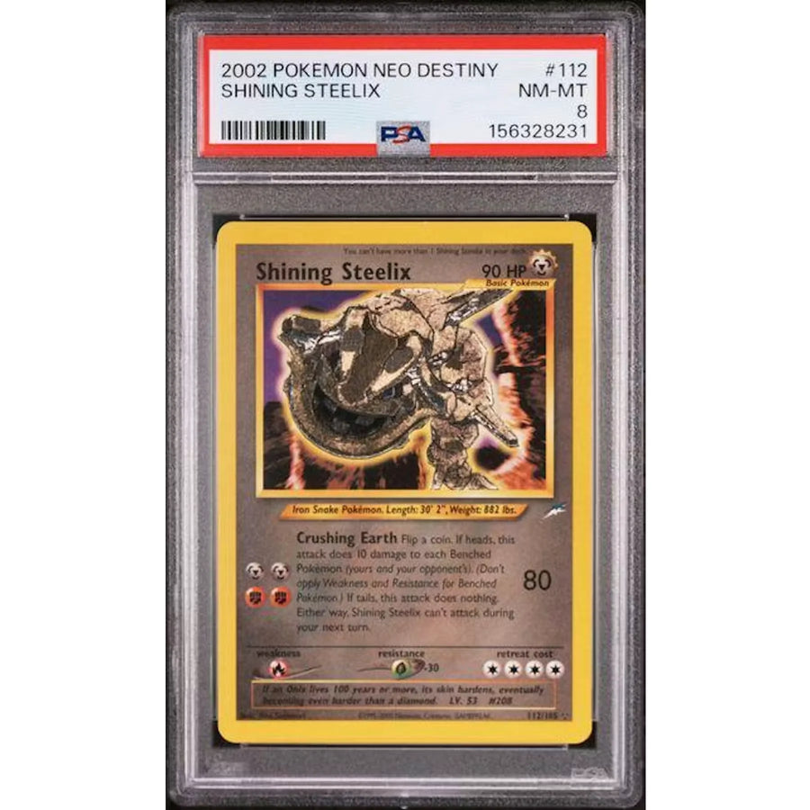 2002 Pokemon Neo Destiny Shining Steelix #112 | PSA 8 | P5180135