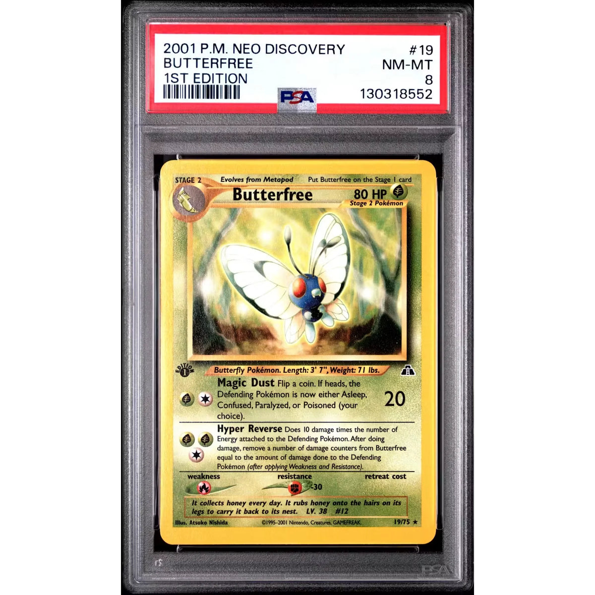 Pokemon Neo Discovery Butterfree 1st Edition 19/75 | PSA 8 | P5180140
