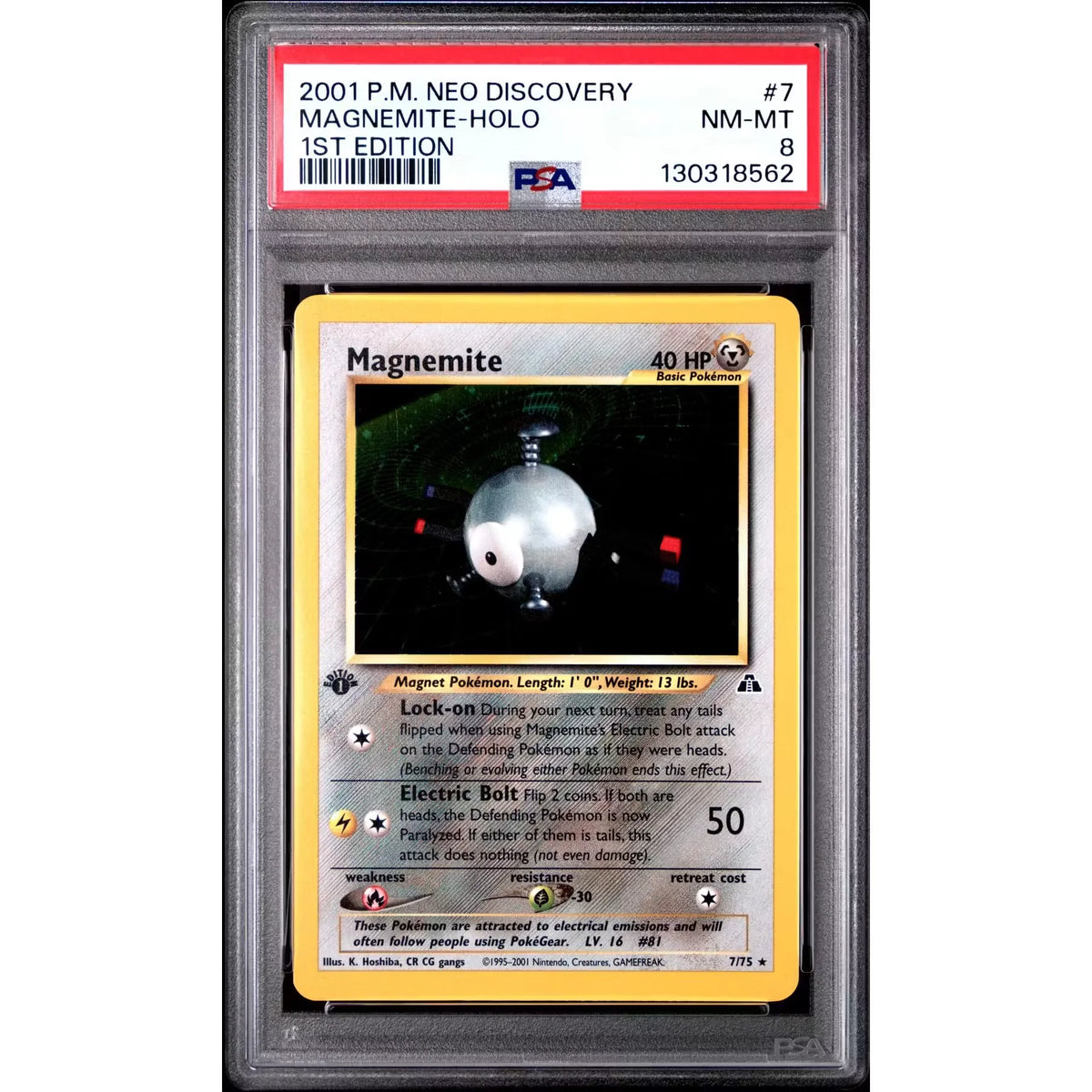Pokemon Neo Discovery Magnemite 1st Edition Holo | PSA 8 | P5180155
