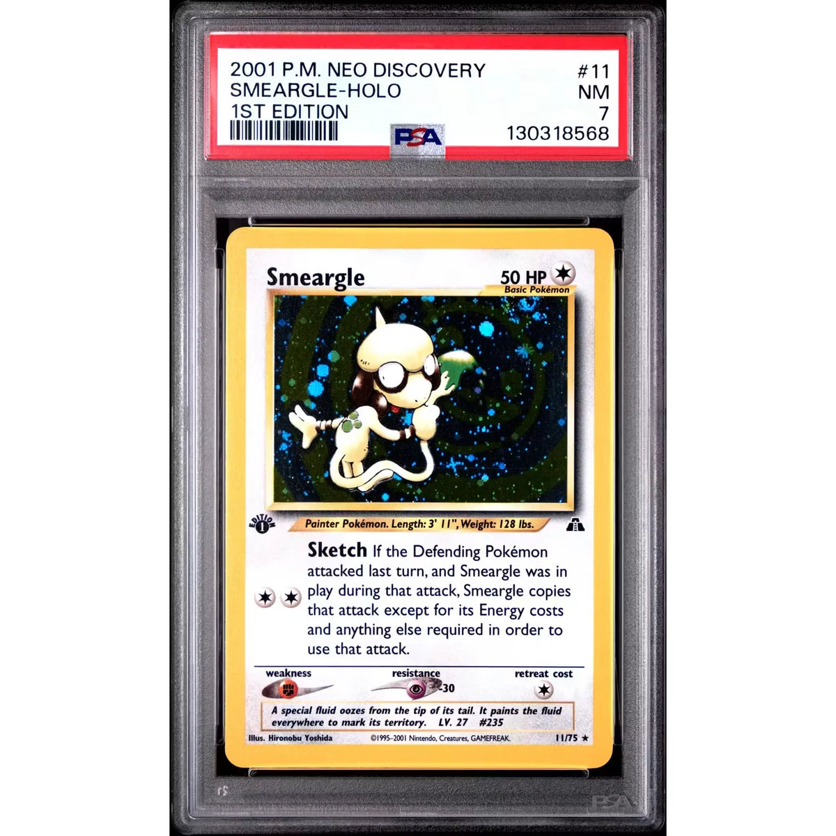 Pokemon Neo Discovery Smeargle 11/75 1st Edition | PSA 7 | P5180163
