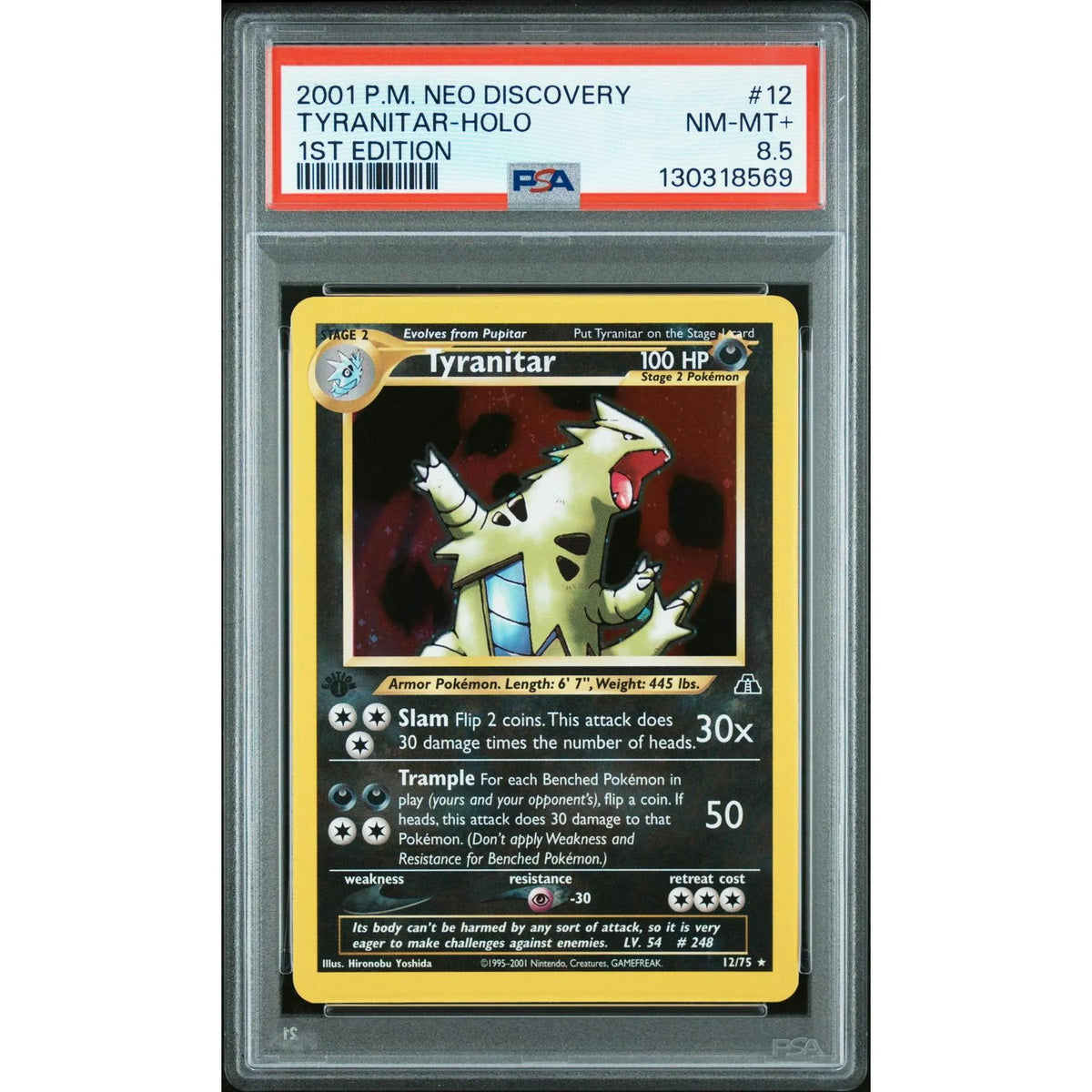 Pokemon Neo Discovery Tyranitar 1st Edition Holo | PSA 8.5 | P5180166