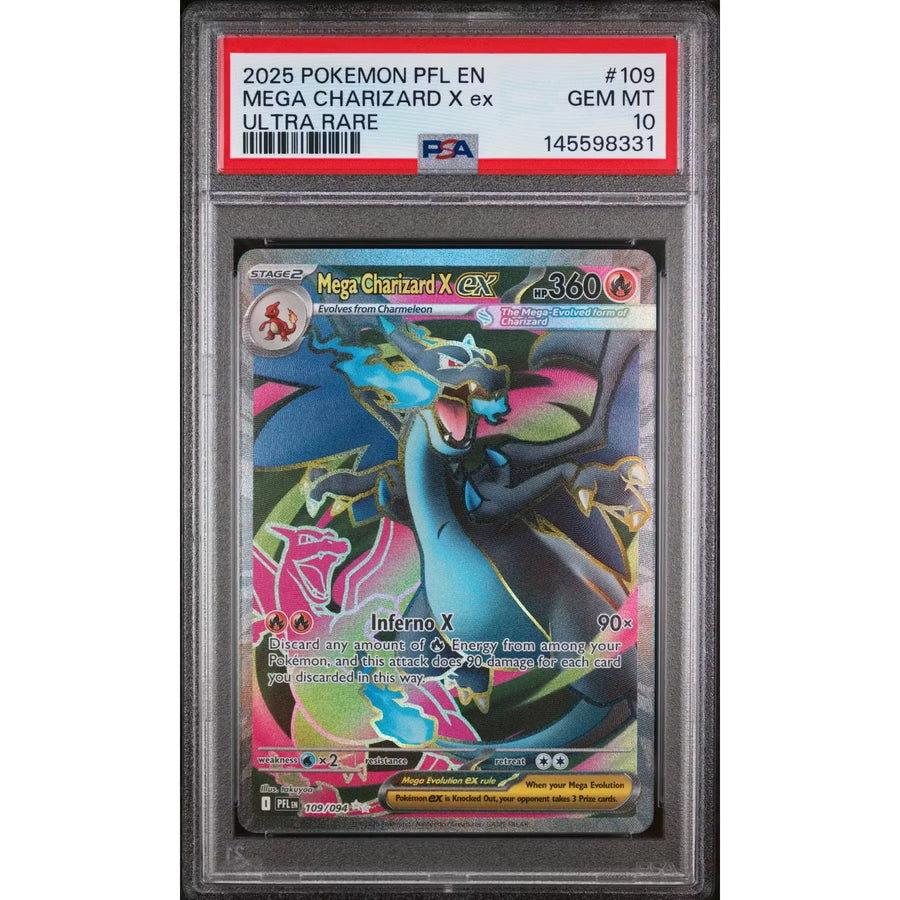 Pokemon Phantasmal Flames Mega Charizard X ex 109/094 | PSA 10 Gem Mint | P5180245