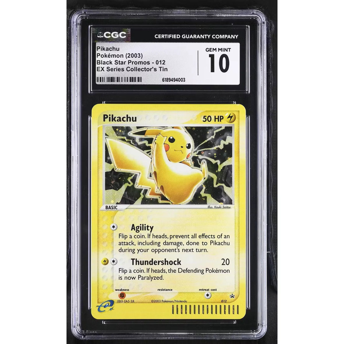 Pokemon EX Collector's Tin Promo Pikachu 012 | CGC 10 Gem Mint - D3 | P5180297