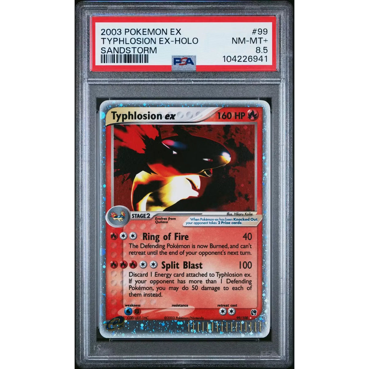 Pokemon EX Sandstorm Typhlosion ex 99/100 | PSA 8.5 | P5180372
