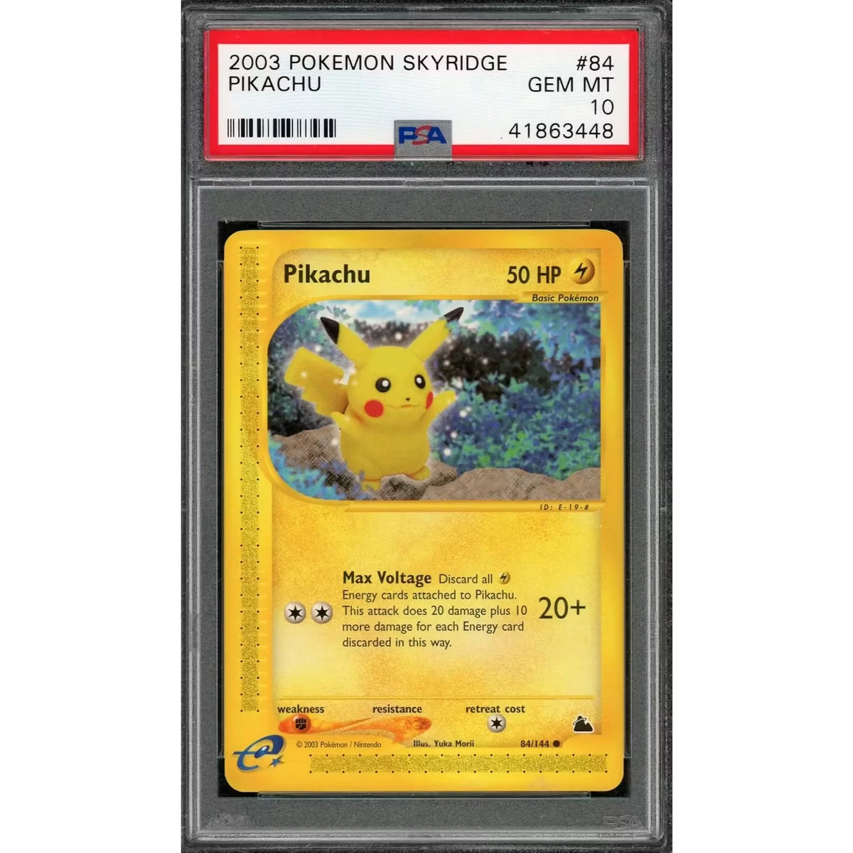 2003 Pokemon Skyridge Pikachu #84 | PSA Gem Mint 10 | P5180384
