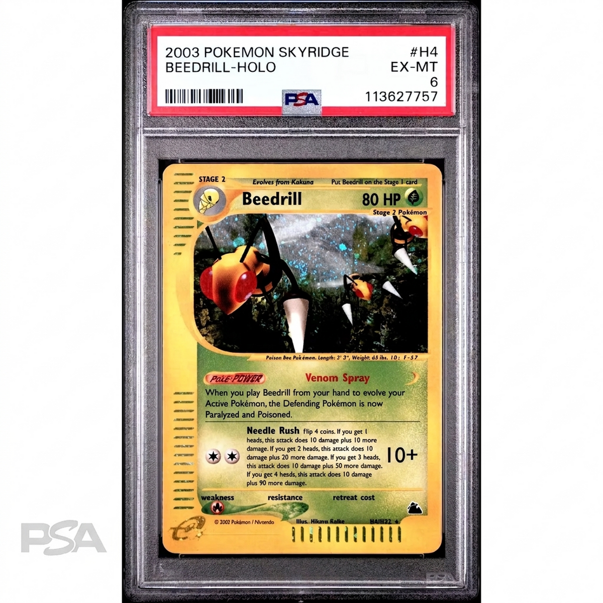 Pokemon Skyridge Beedrill H4/H32 | PSA 6 | P5180386