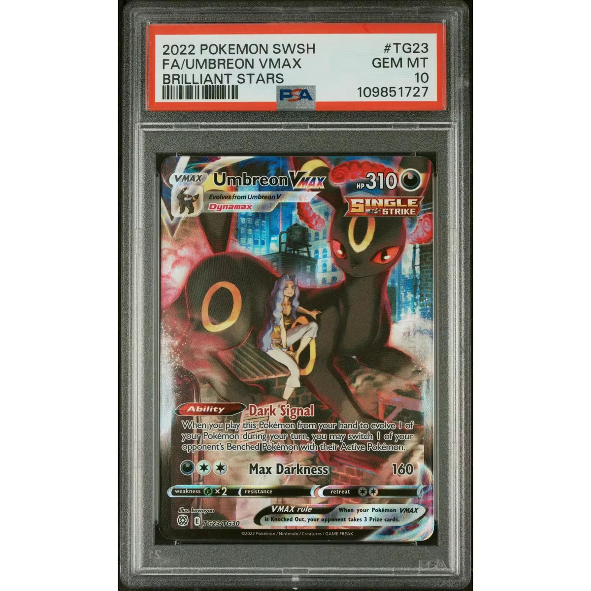 Pokemon Umbreon VMAX Trainer Gallery Card | PSA 10 Gem Mint | P5180434