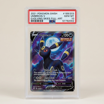 Pokemon Umbreon V Card | Evolving Skies 189/203 PSA 10 | P5180436