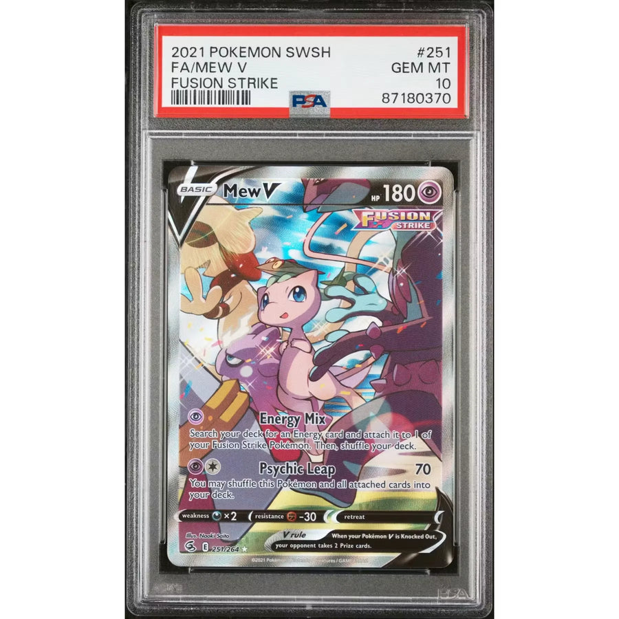 Mew V Fusion Strike 251/264 | PSA 10 Gem Mint | P5180438