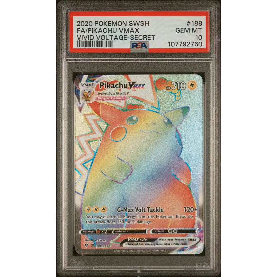 Pikachu VMAX 188/185 PSA 10 GEM MINT | Vivid Voltage | P5180441