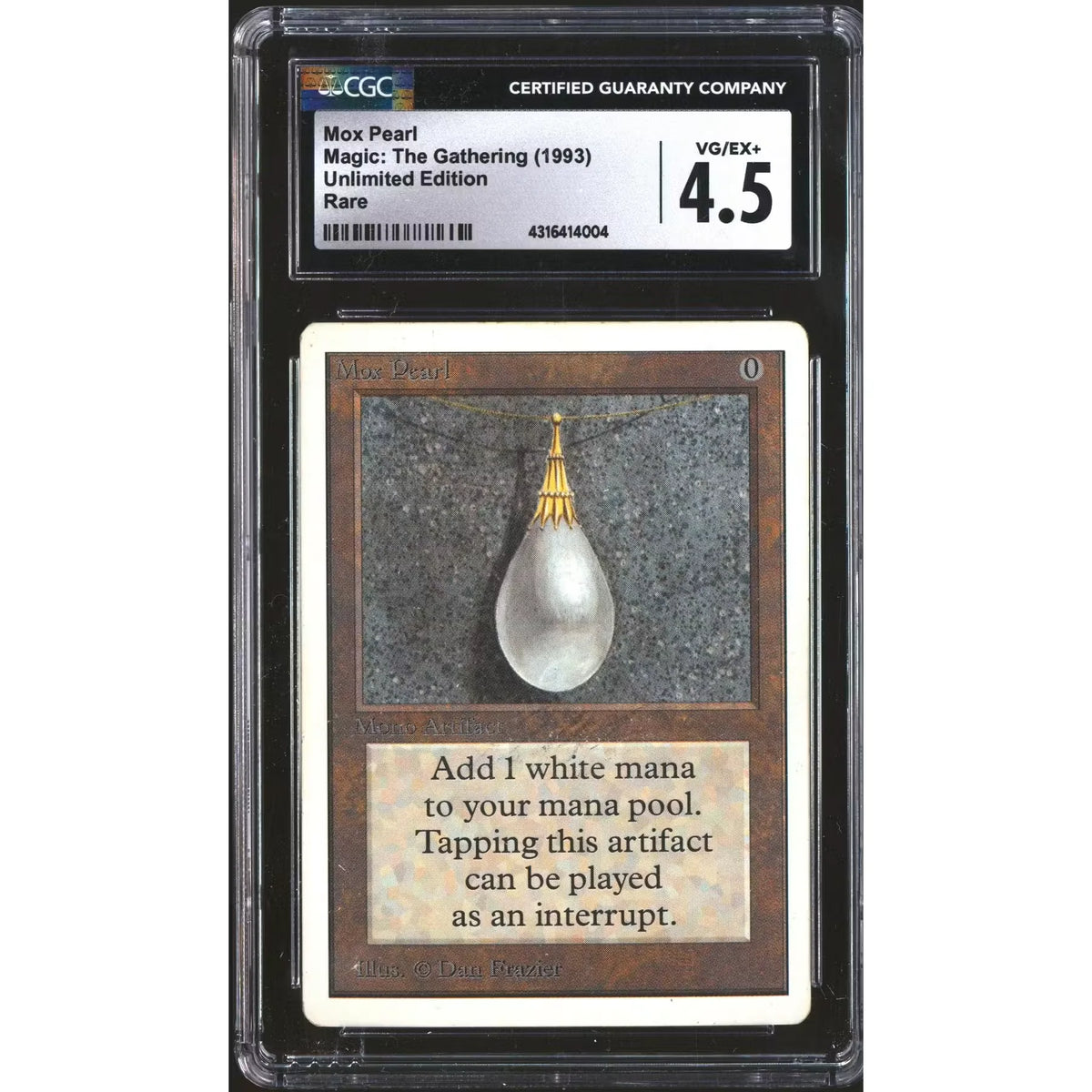Magic the Gathering Mox Pearl Unlimited | CGC 4.5 Graded | Moderate Play | P5180740