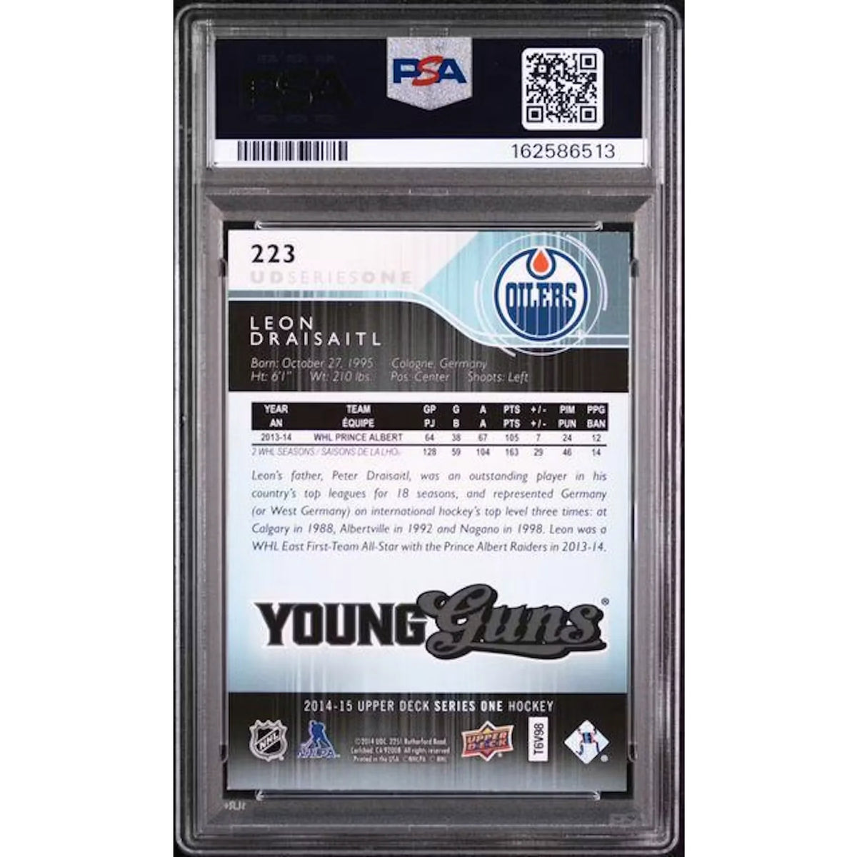 Leon Draisaitl 2014 Upper Deck Young Guns #223 | PSA 9 | P5182186