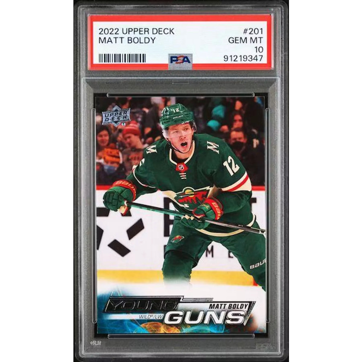 Matt Boldy 2022 Upper Deck Young Guns #201 | PSA 10 | P5182191