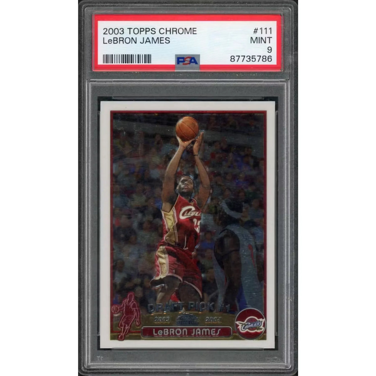 LeBron James 2003 Topps Chrome Rookie #111 | PSA 9 | P5182212