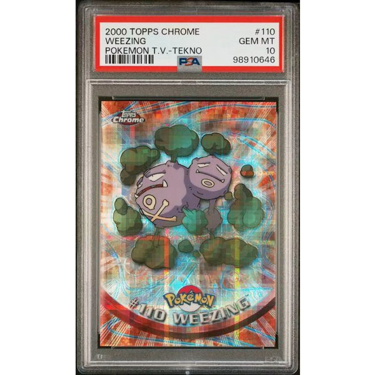 2000 Topps Chrome Weezing Pokemon T.V. Tekno #110 PSA 10 | P5182215