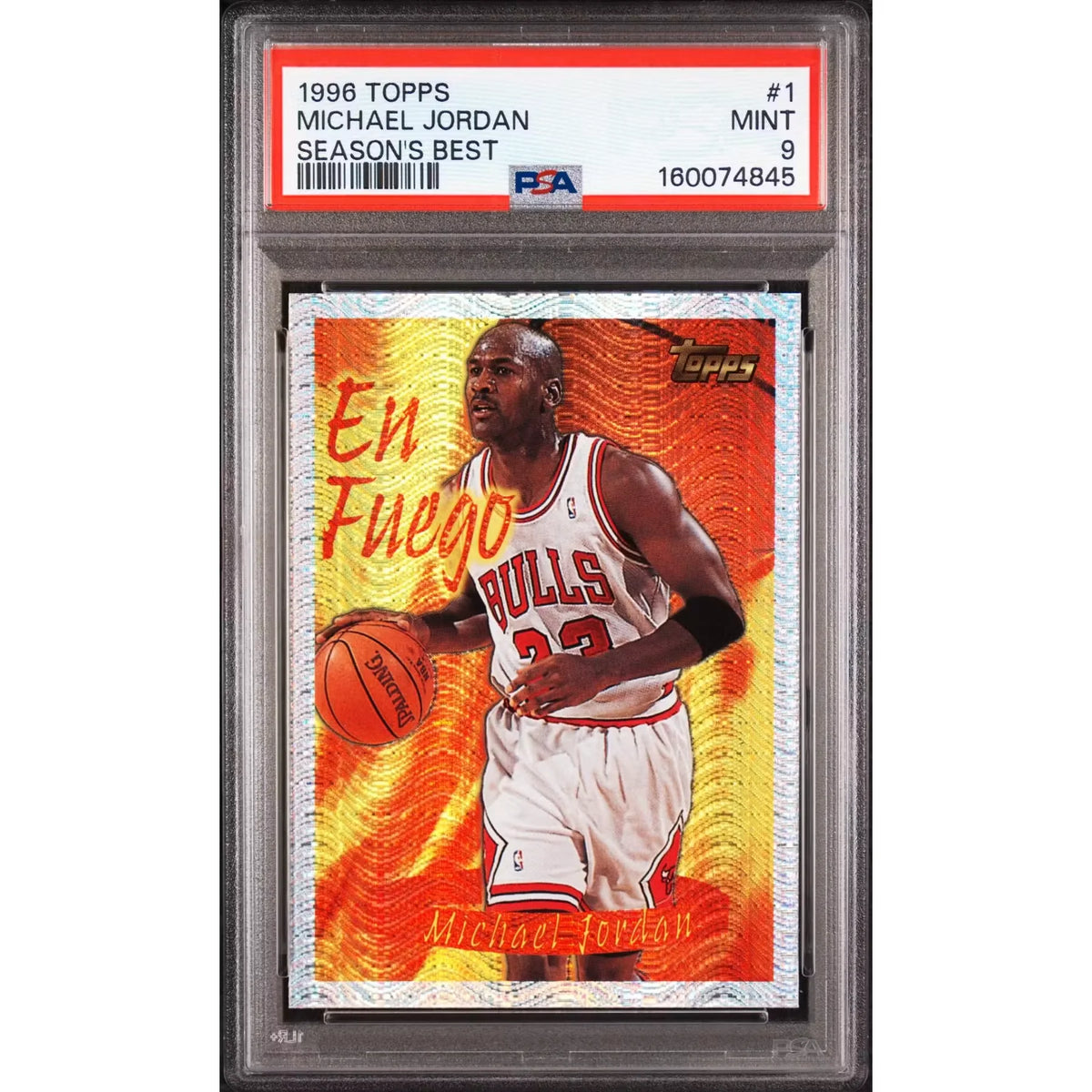 Michael Jordan 1996 Topps Season's Best En Fuego #1 | PSA 9 | P5182241