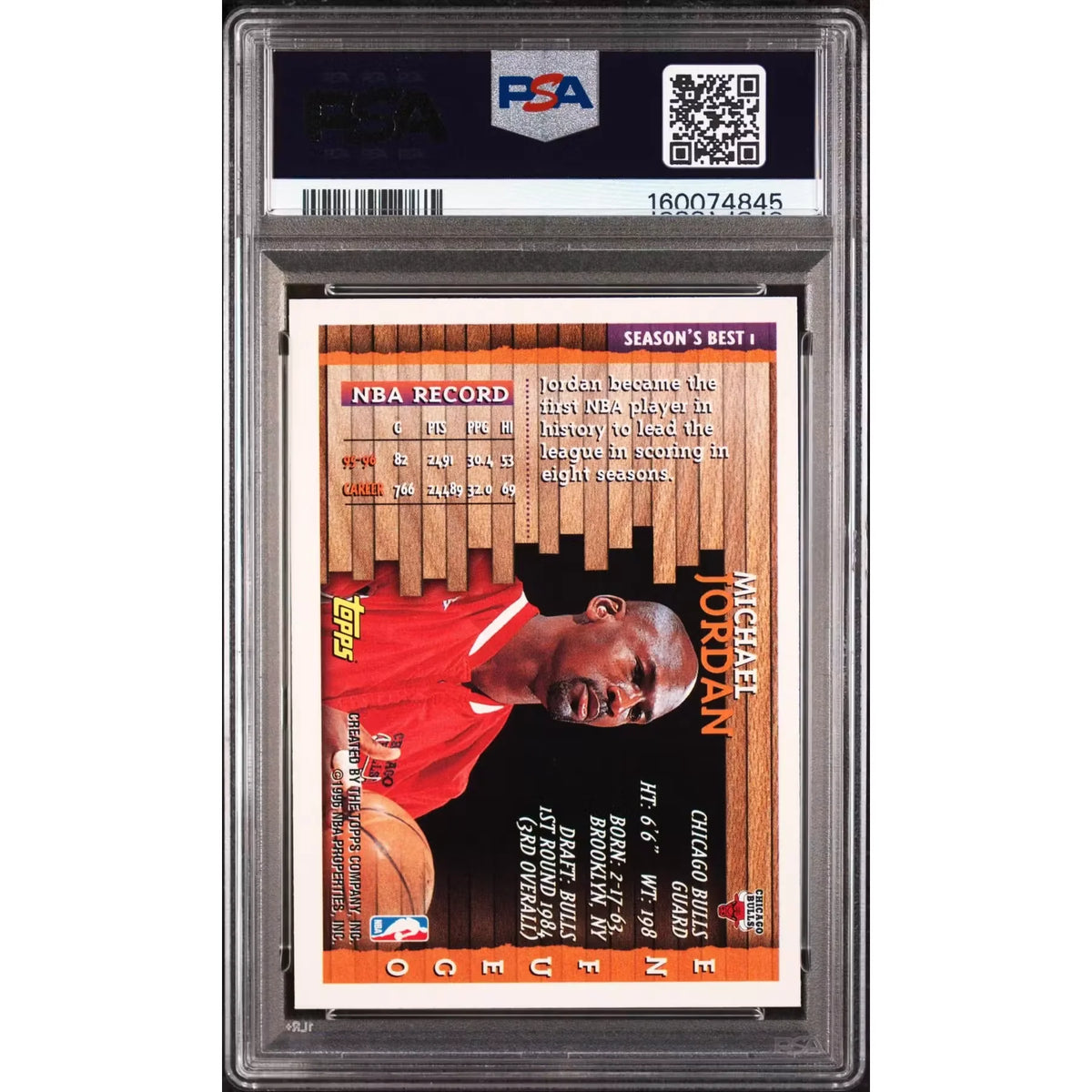 Michael Jordan 1996 Topps Season's Best En Fuego #1 | PSA 9 | P5182241