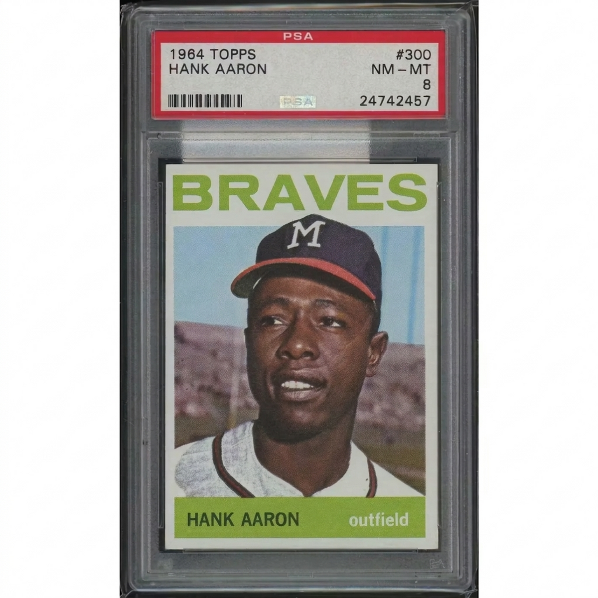 1964 Topps Baseball Hank Aaron #300 | PSA 8 NM-MT | P5182243