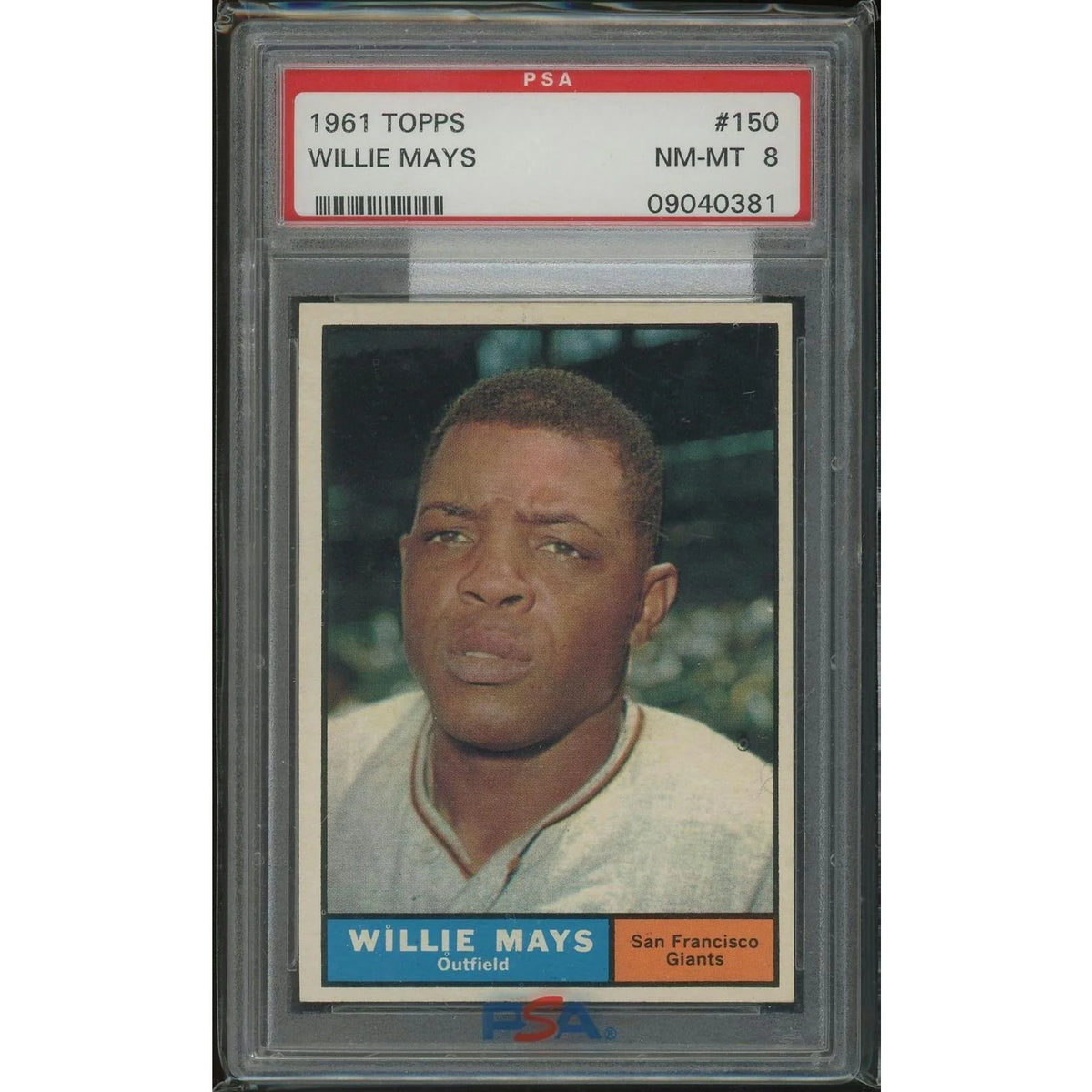 Willie Mays 1961 Topps Baseball #150 | PSA 8 NM-MT | P5182246