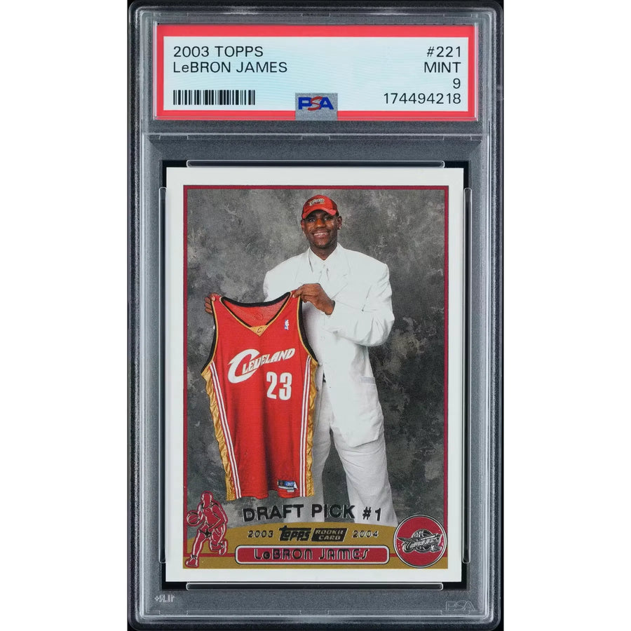 LeBron James 2003 Topps Rookie Card #221 | PSA MINT 9 | P5182248
