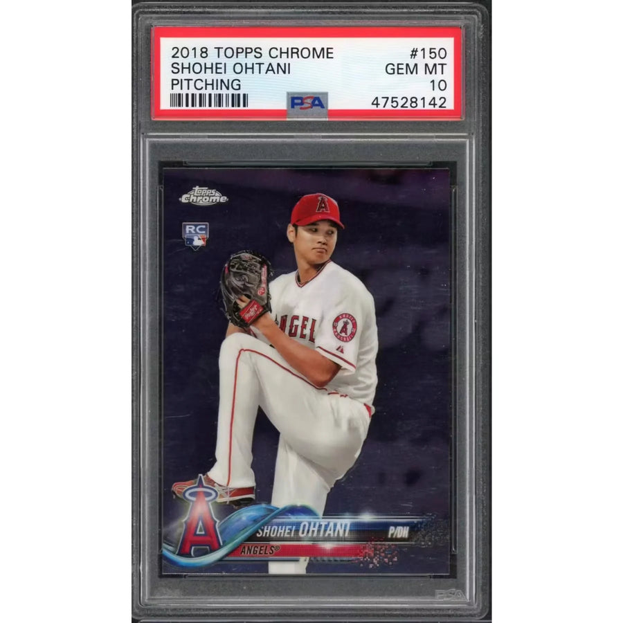 Shohei Ohtani 2018 Topps Chrome Pitching Rookie #150 | PSA 10 | P5182258