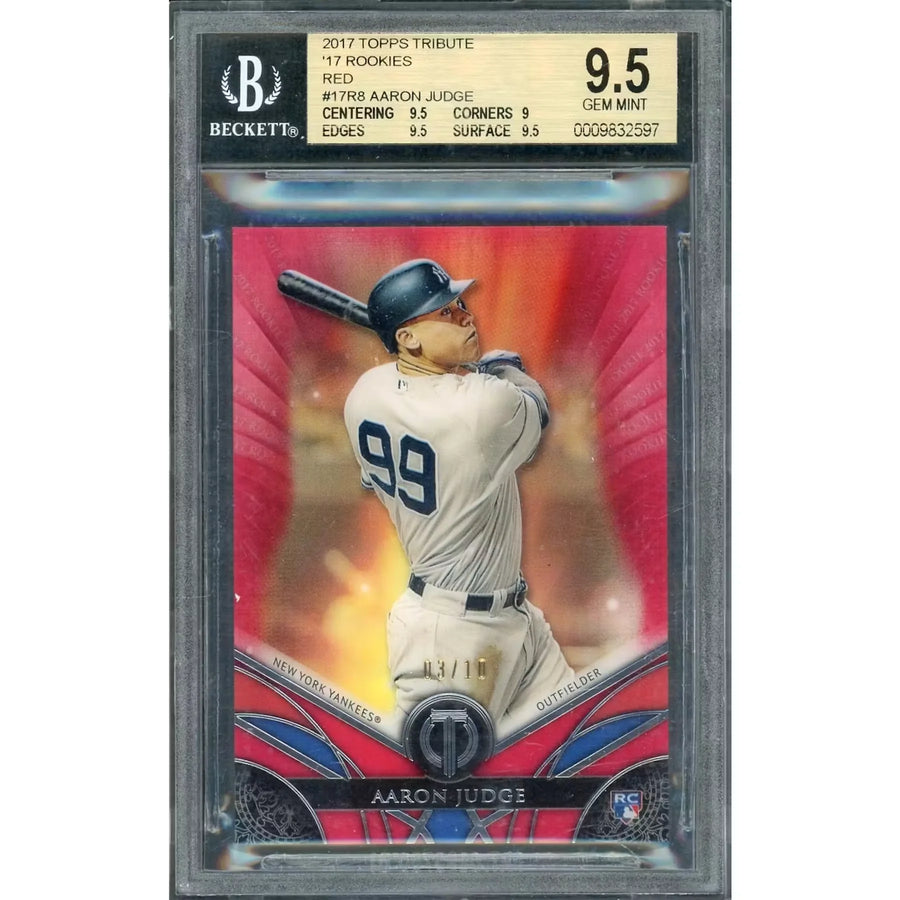 Aaron Judge 2017 Topps Tribute Rookie Card | Red/10 BGS 9.5 | P5182284