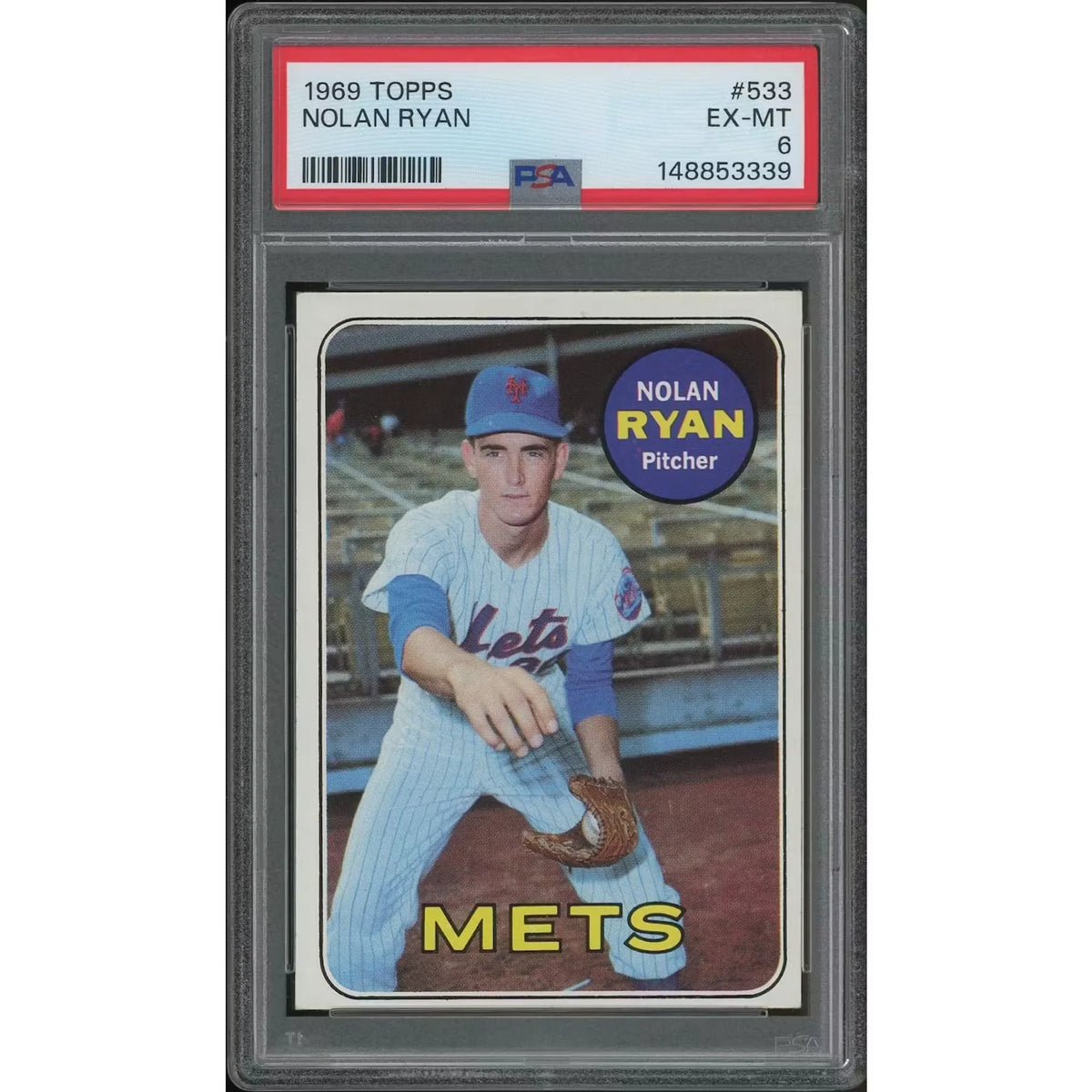 Nolan Ryan 1969 Topps Baseball Card #533 | PSA 6 EX-MT | P5182285