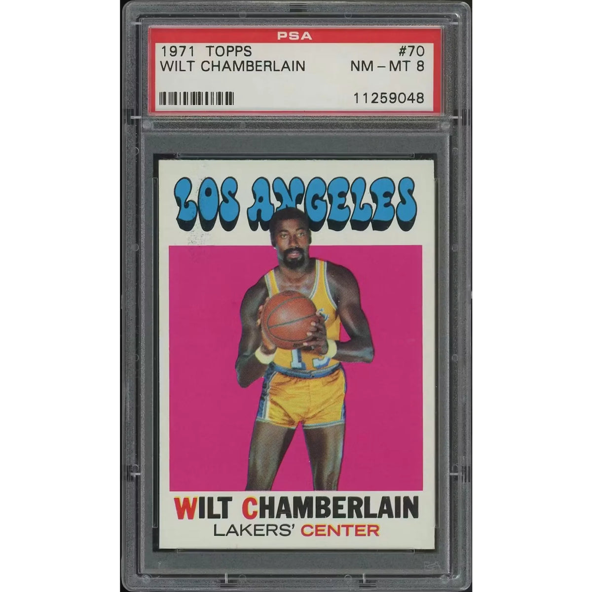 Wilt Chamberlain 1971-72 Topps Basketball Card #70 | PSA 8 NM-MT | P5182286
