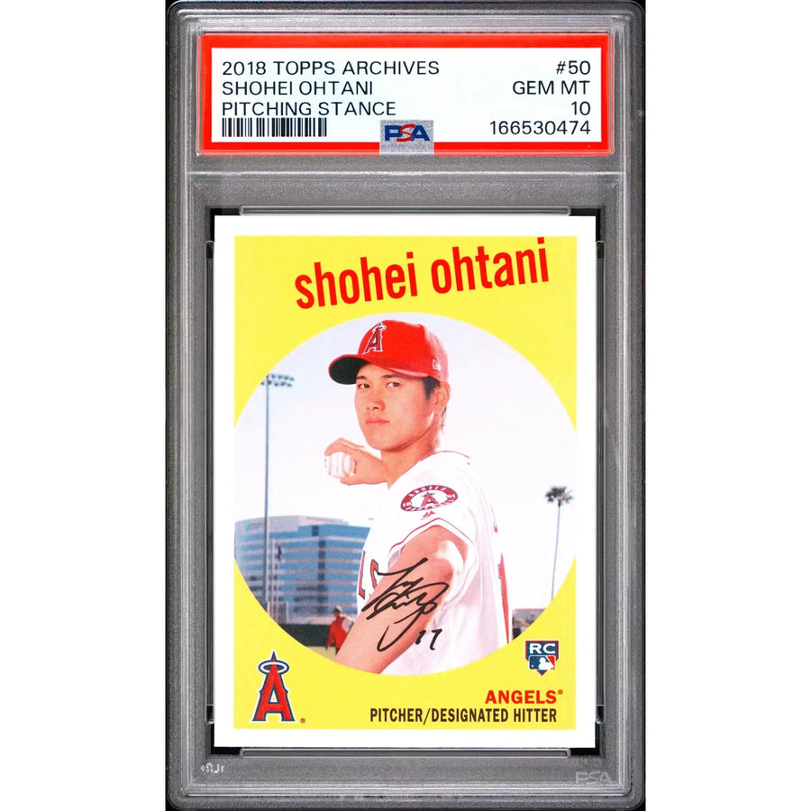 2018 Topps Archives Shohei Ohtani Rookie Pitching Stance #50 PSA 10 - D4 | P5182296