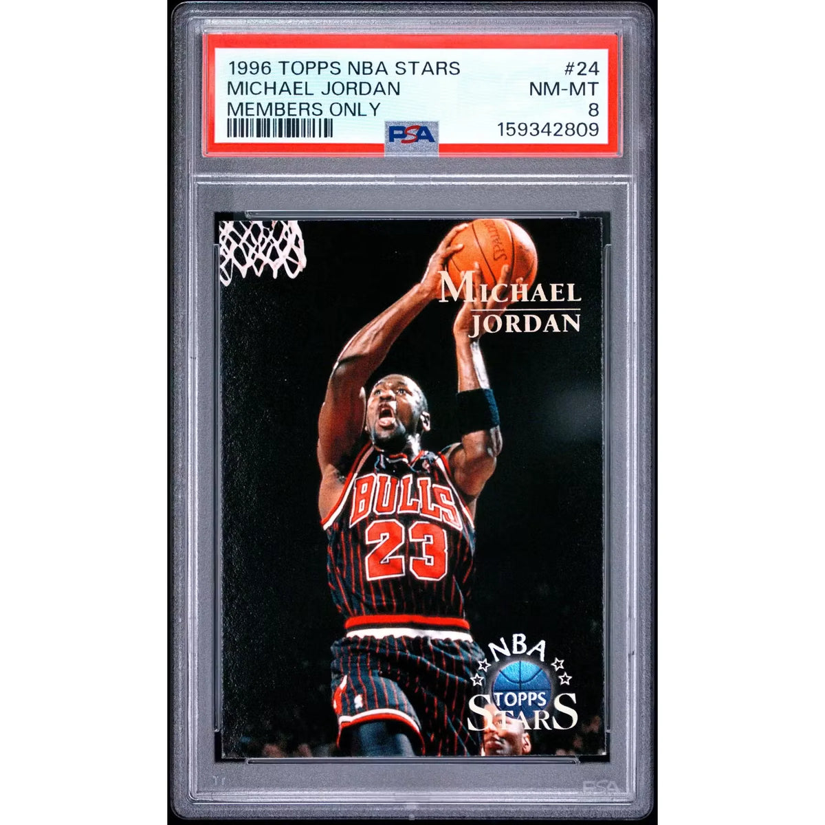 Michael Jordan 1996 Topps NBA Stars Members Only #24 | PSA 8 | P5182310