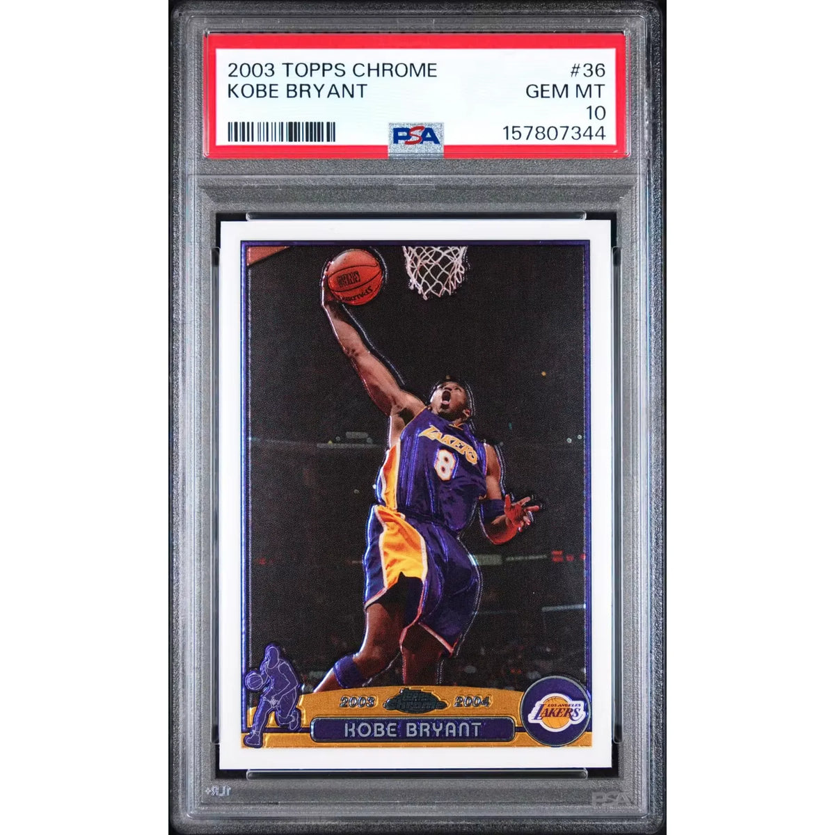 Kobe Bryant 2003 Topps Chrome #36 | PSA 10 Gem Mint | P5182316