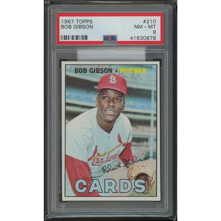 Bob Gibson 1967 Topps Baseball #210 | PSA 8 NM-MT | P5182324