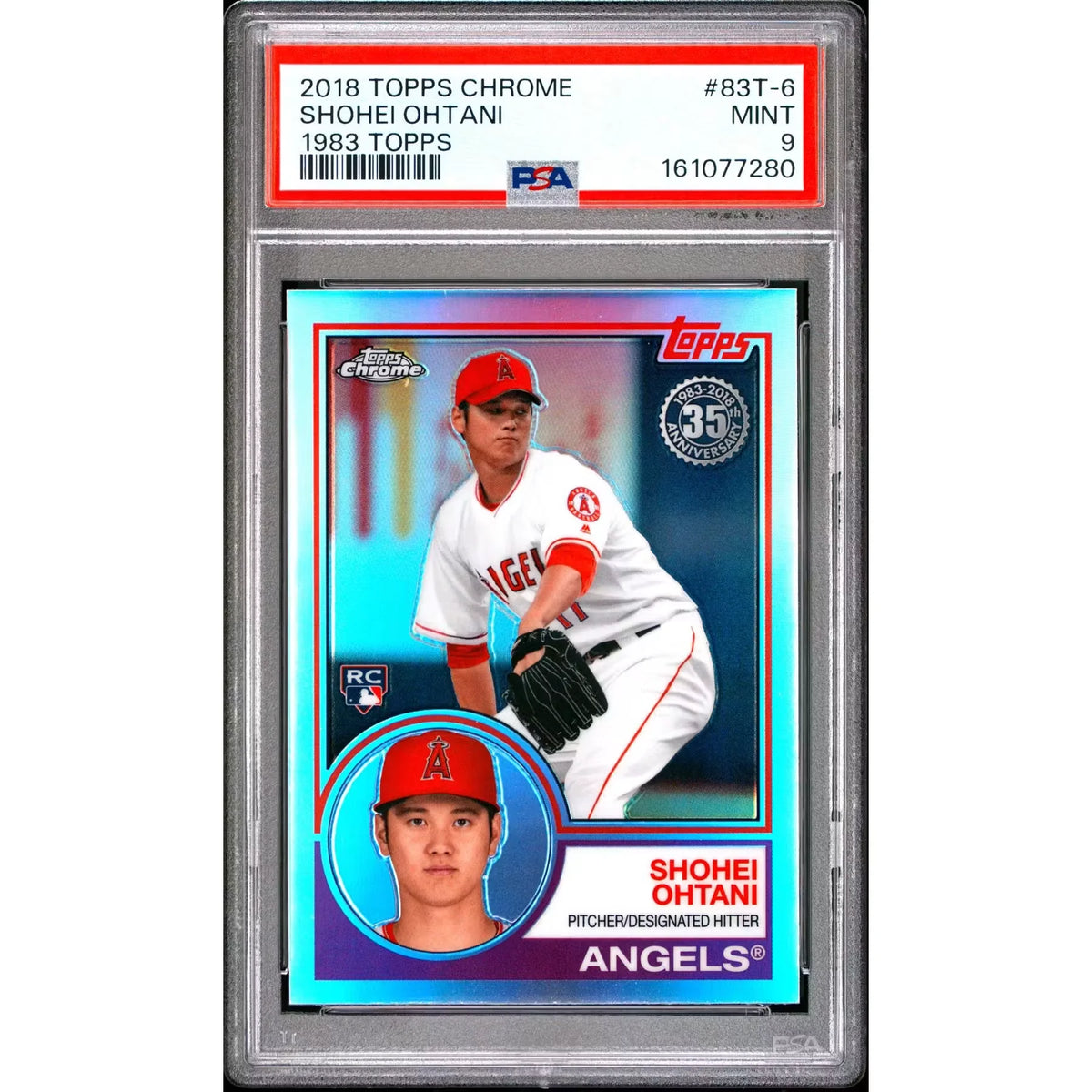 2018 Topps Chrome Shohei Ohtani 1983 Topps Rookie #83T-6 PSA 9 - D2 | P5182325