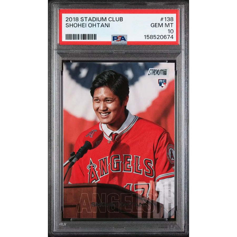 2018 Topps Stadium Club Shohei Ohtani Rookie #138 PSA 10 - D2 | P5182326
