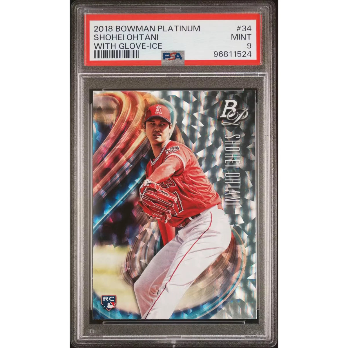 Shohei Ohtani 2018 Bowman Platinum Ice Rookie Card #34 | PSA 9 | P5182332