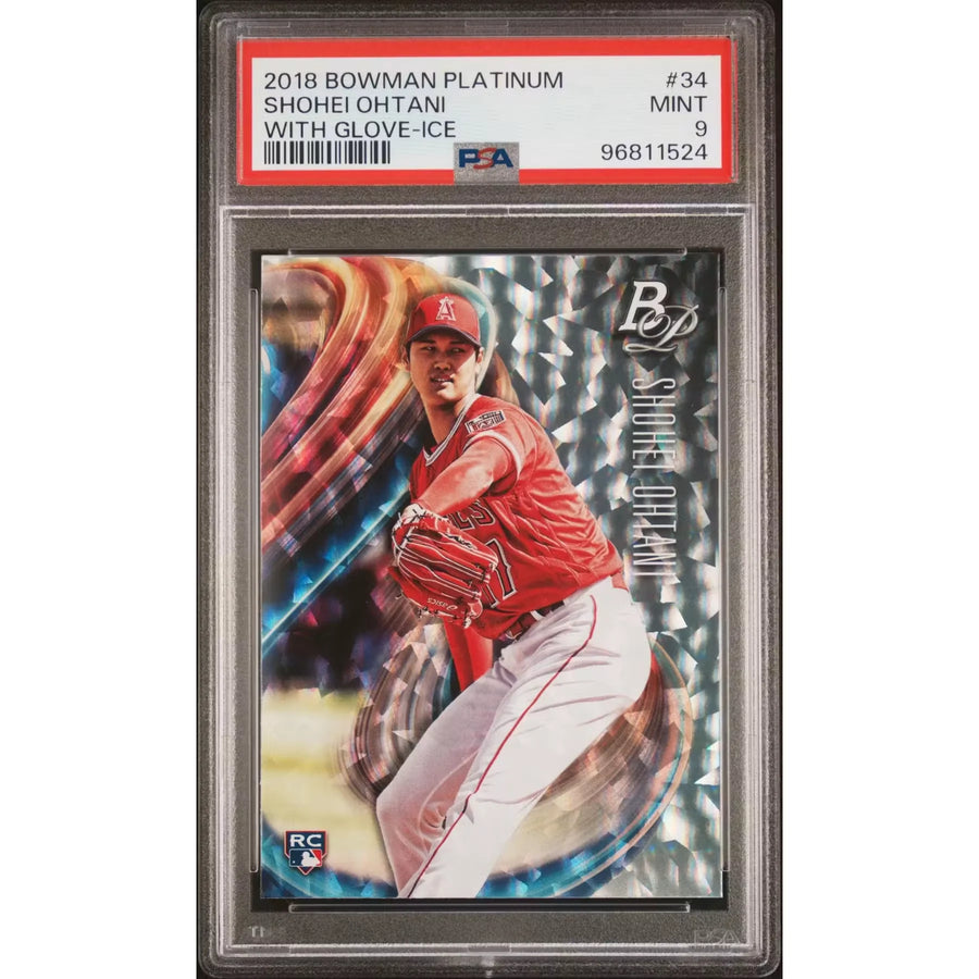 Shohei Ohtani 2018 Bowman Platinum Ice Rookie Card #34 | PSA 9 | P5182332
