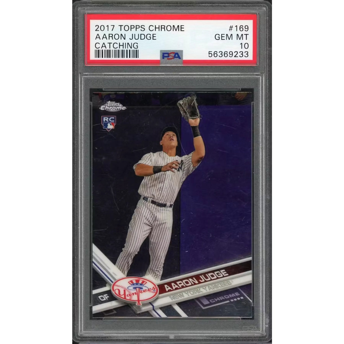 2017 Topps Chrome Aaron Judge Rookie Catching #169 PSA 10 - D2 | P5182337