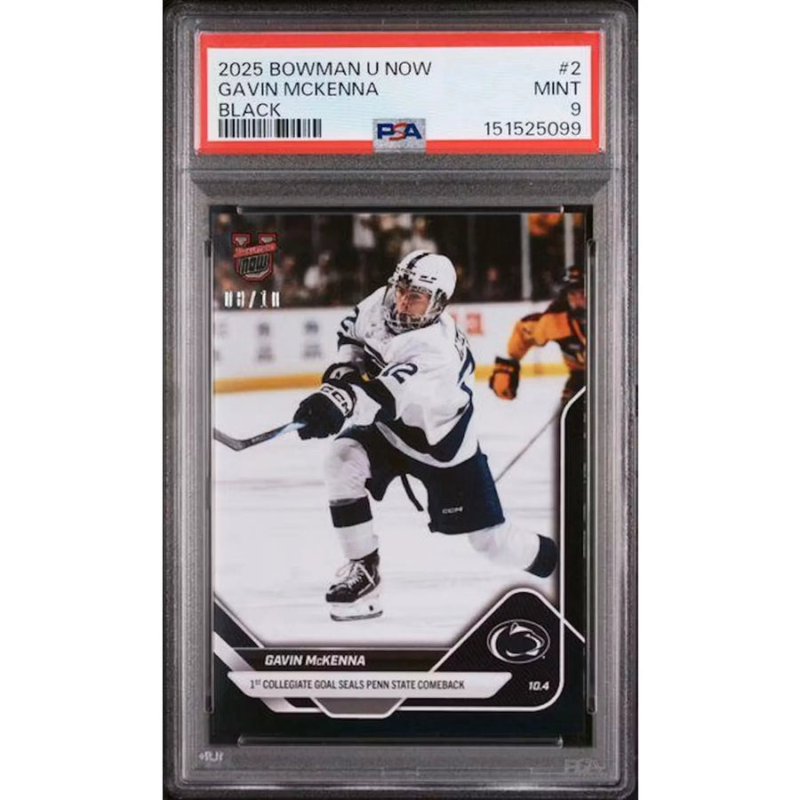 Gavin McKenna 2025 Topps Bowman U Now Black/10 #2 | PSA 9 | P5182340