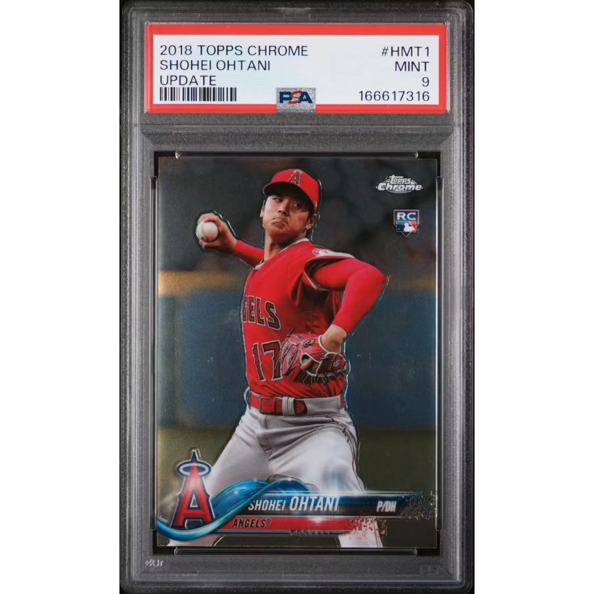 Shohei Ohtani 2018 Topps Chrome Update Rookie #HMT1 | PSA 9 | P5182374