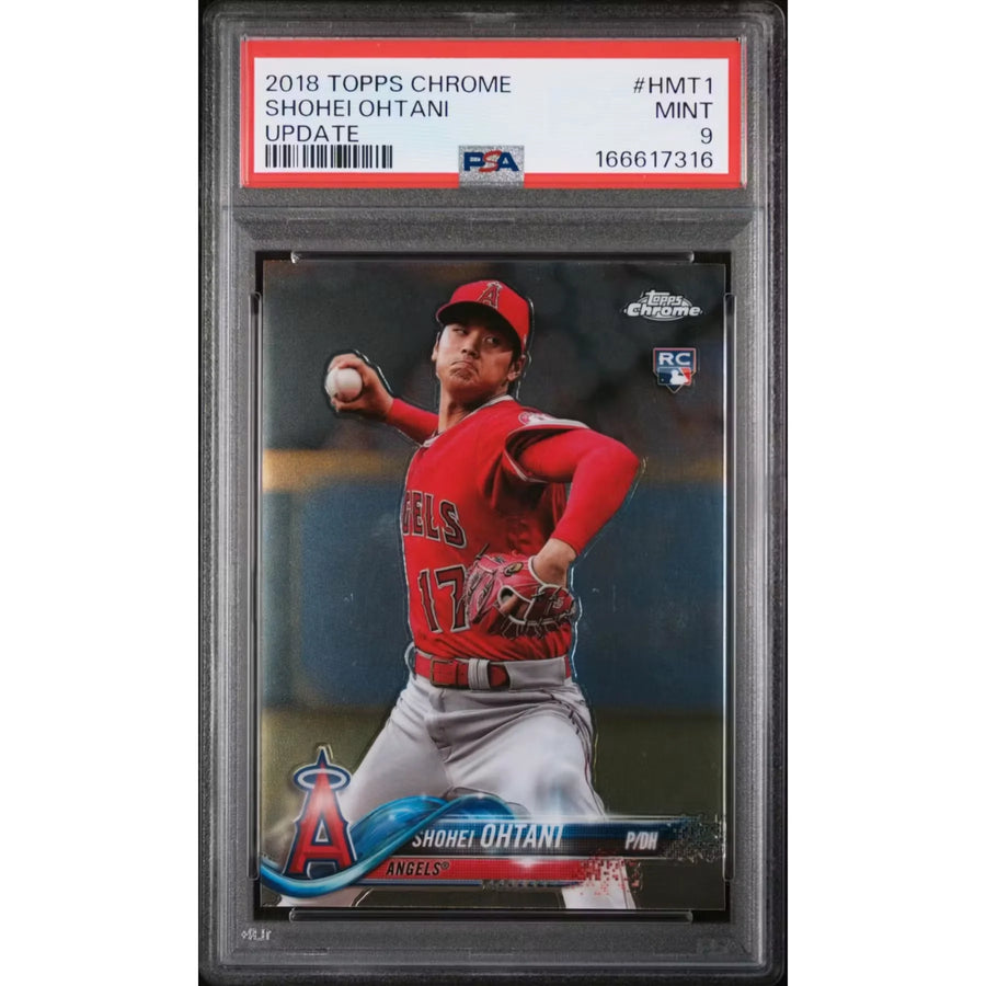 Shohei Ohtani 2018 Topps Chrome Update Rookie #HMT1 | PSA 9 | P5182374